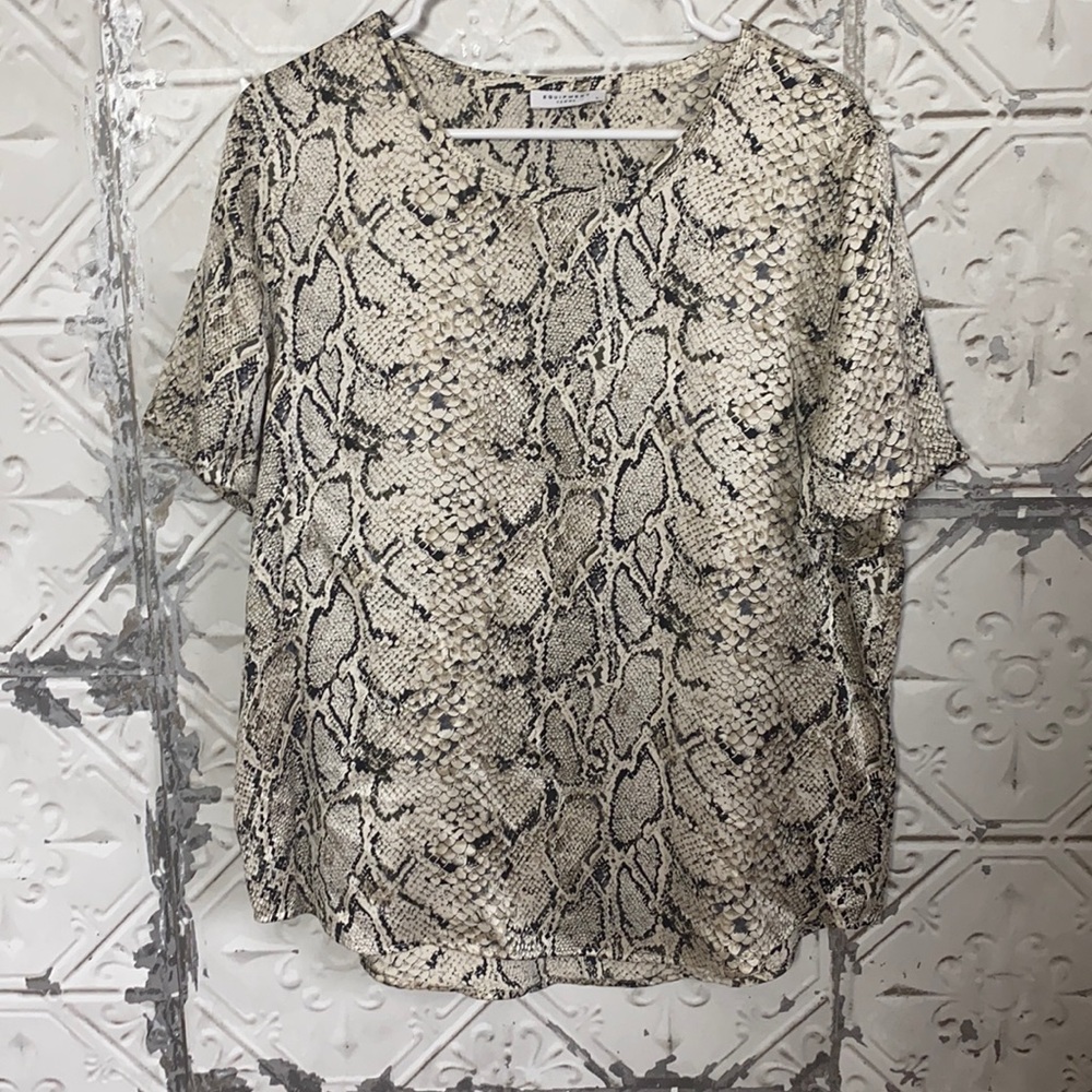 Snakeskin silk blouse
